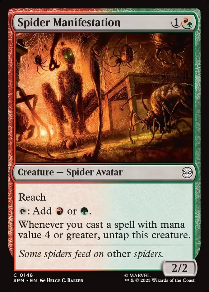 2025 Marvel's Spider-Man Spider Manifestation #148 common card image