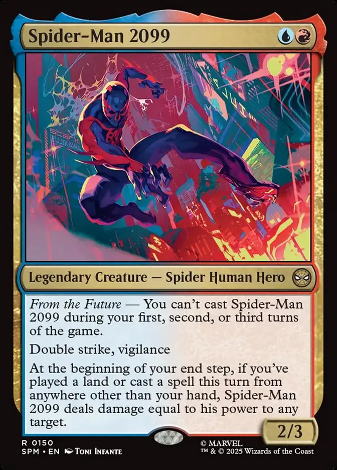 2025 Marvel's Spider-Man Spider-Man 2099 #150 rare card image