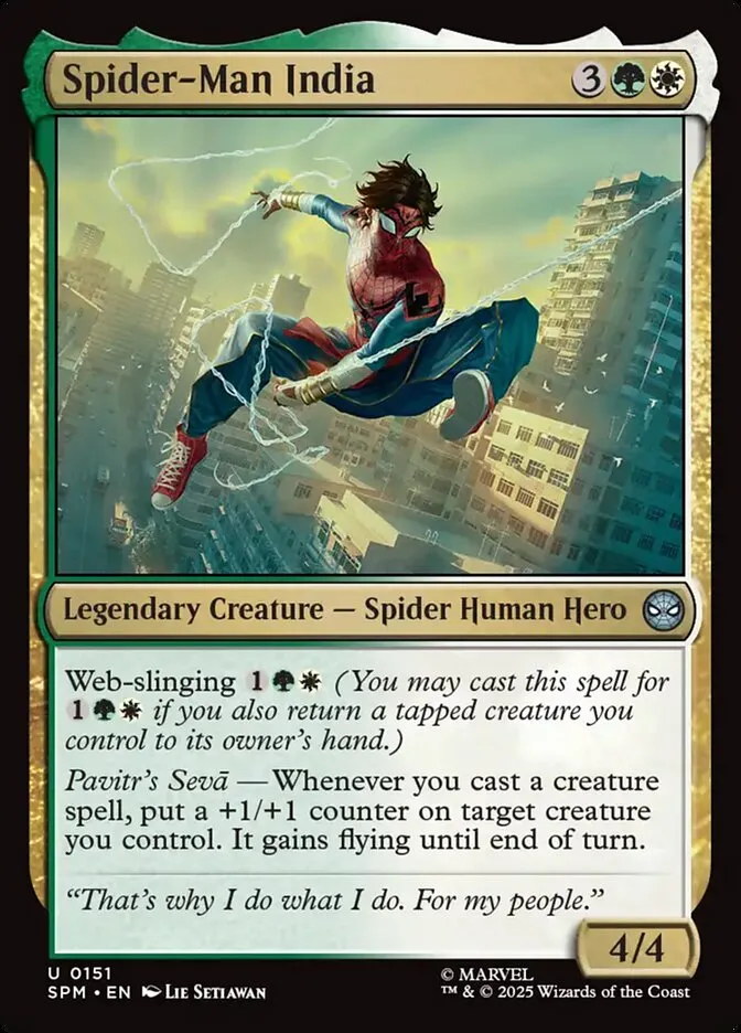 2025 Marvel's Spider-Man Spider-Man India uncommon #151 uncommon card image