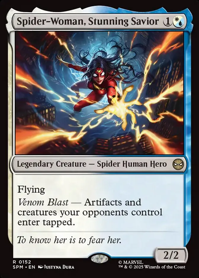 2025 Marvel's Spider-Man Spider-Woman, Stunning Savior #152 rare card image