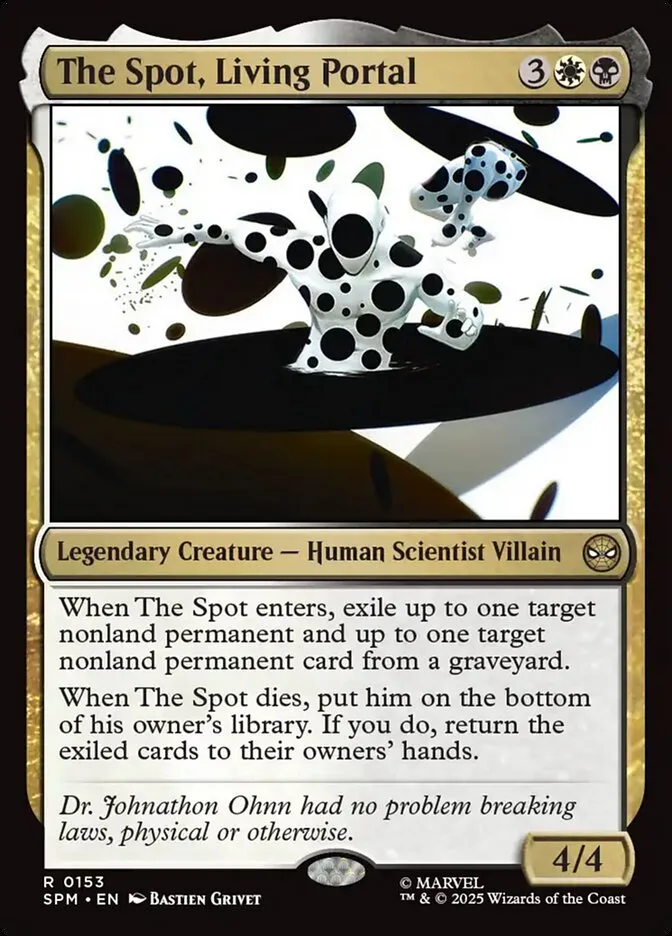 2025 Marvel's Spider-Man The Spot, Living Portal #153 rare card image