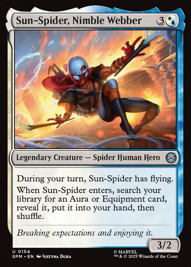 2025 Marvel's Spider-Man Sun-Spider, Nimble Webber #154 uncommon card image