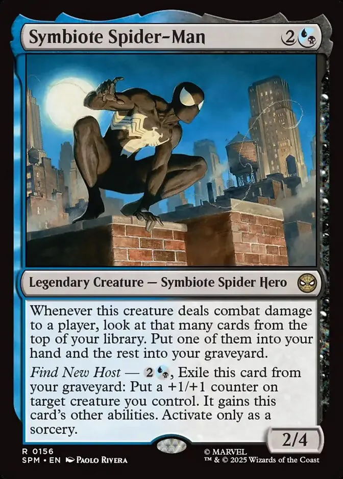 2025 Marvel's Spider-Man Symbiote Spider-Man #156 rare card image