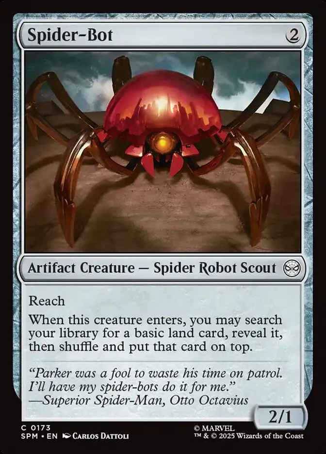 2025 Marvel's Spider-Man Spider-Bot common #173 common card image