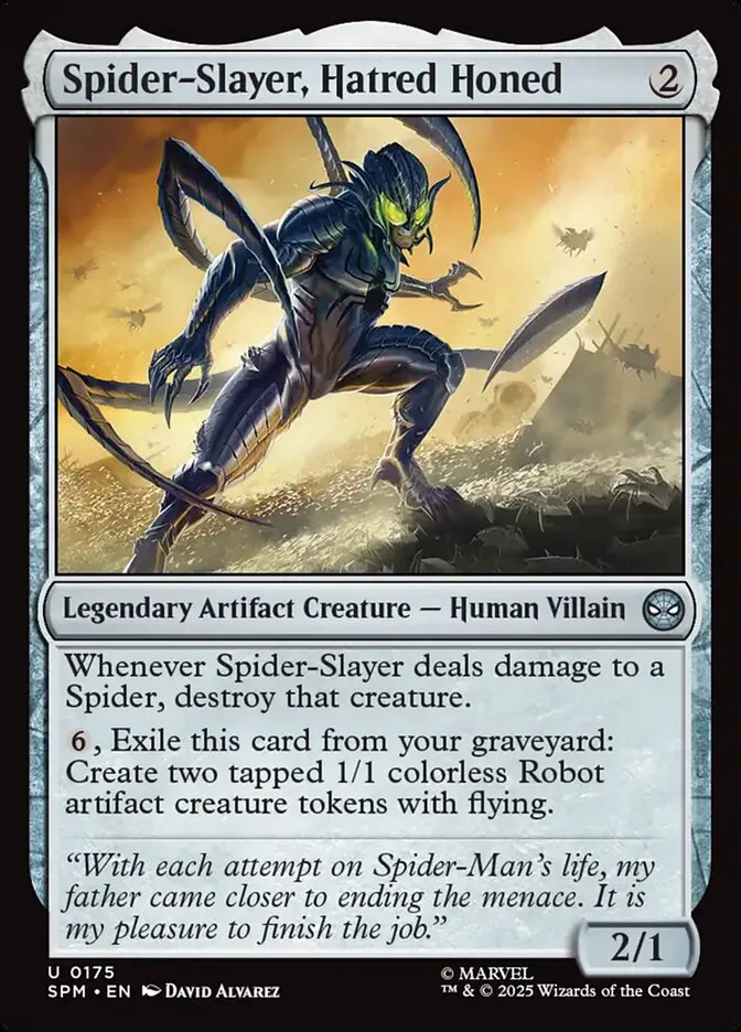 2025 Marvel's Spider-Man Spider-Slayer, Hatred Honed #175 uncommon card image