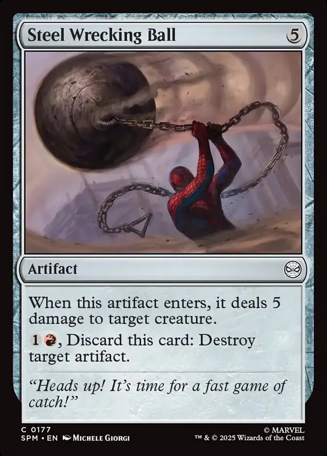 2025 Marvel's Spider-Man Steel Wrecking Ball #177 common card image