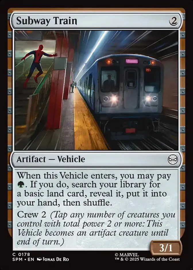 2025 Marvel's Spider-Man Subway Train common #178 common card image
