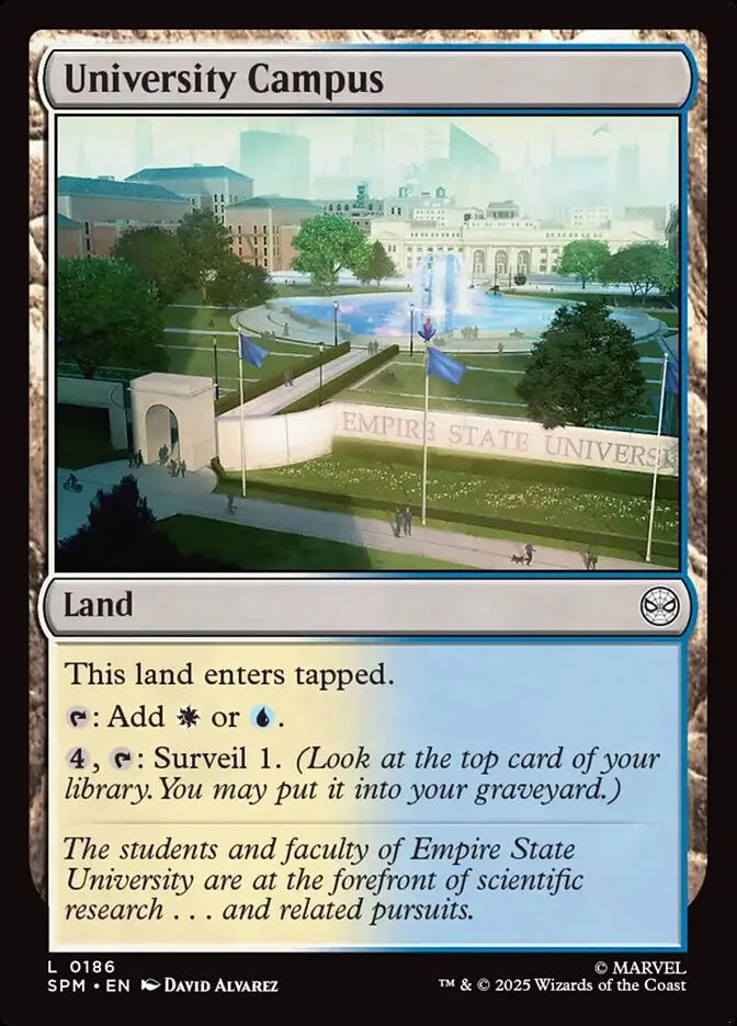 2025 Marvel's Spider-Man University Campus #186 common card image