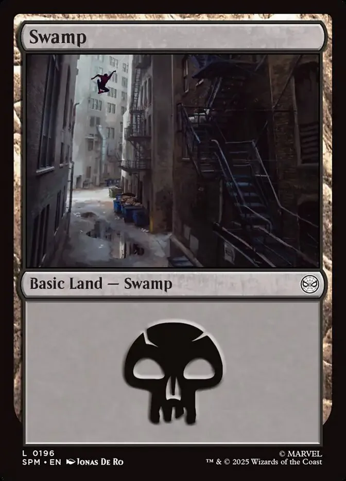 2025 Marvel's Spider-Man Swamp common #196 common card image