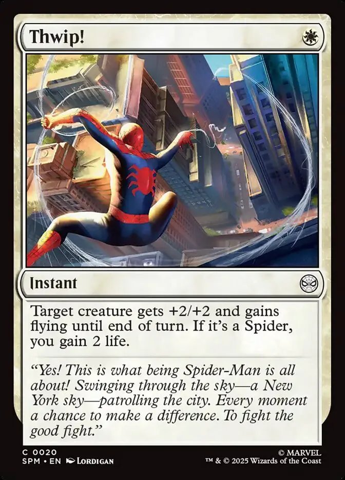 2025 Marvel's Spider-Man Thwip! common #20 common card image