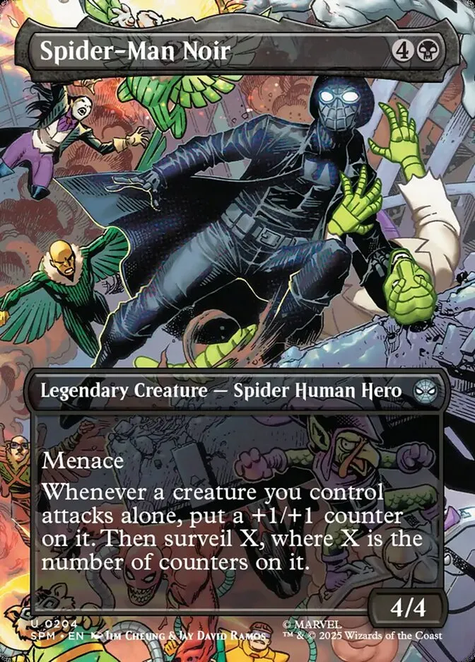 2025 Marvel's Spider-Man Spider-Man Noir #204 uncommon card image