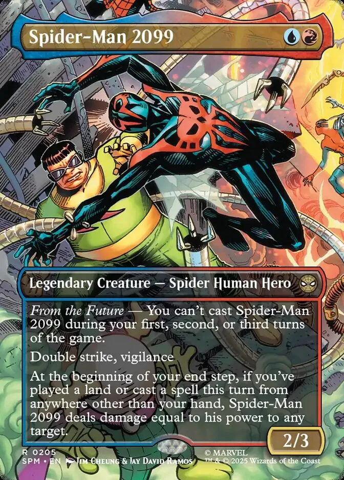 2025 Marvel's Spider-Man Spider-Man 2099 #205 rare card image