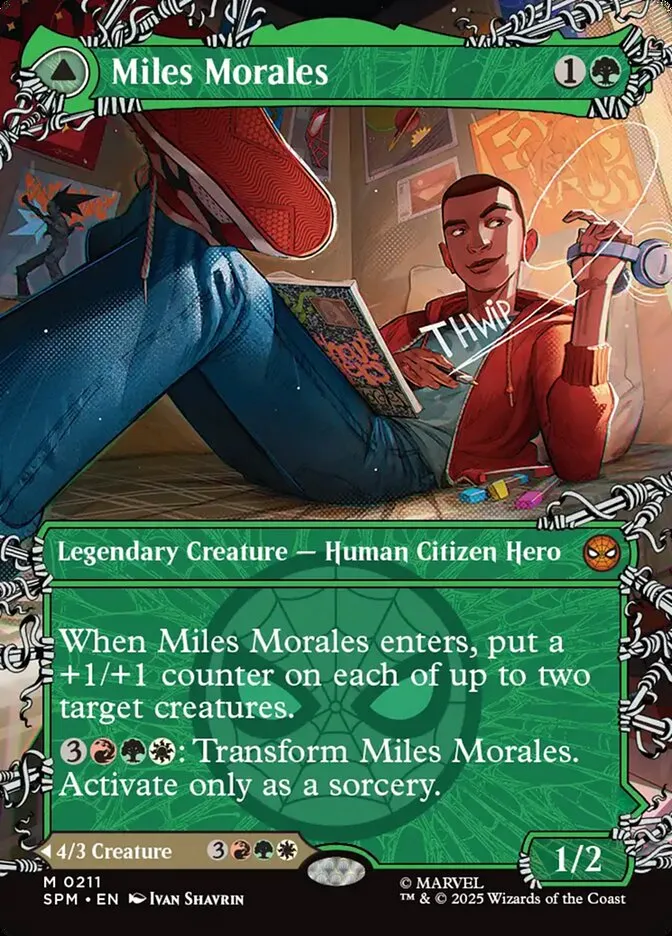 2025 Marvel's Spider-Man Miles Morales // Ultimate Spider-Man #211 mythic card image