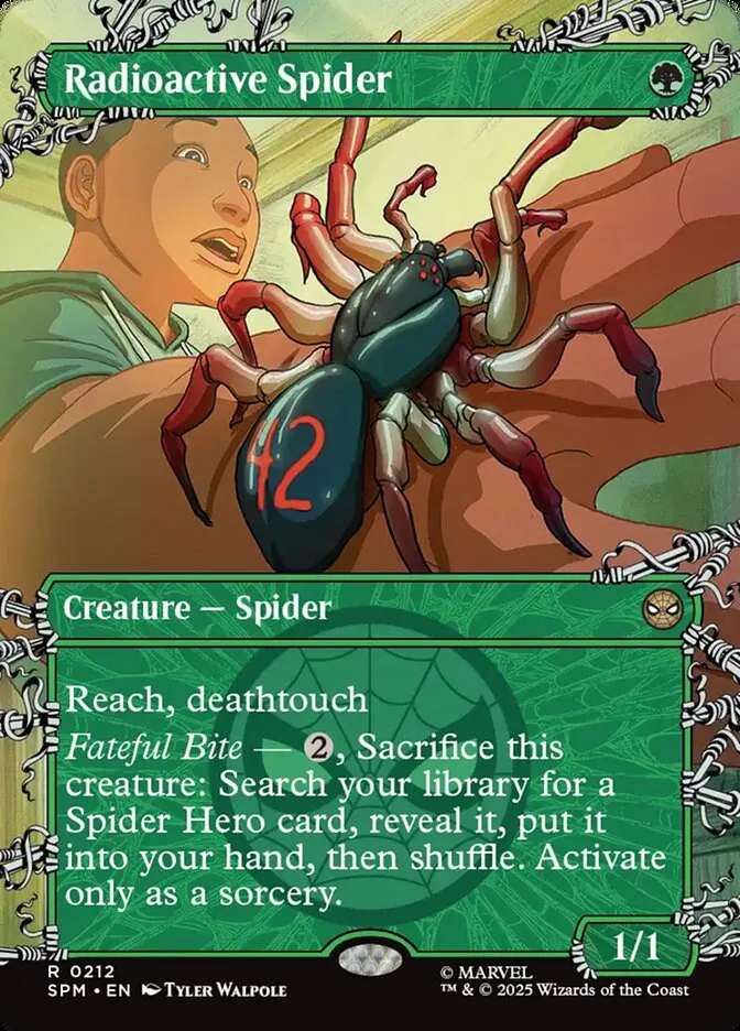 2025 Marvel's Spider-Man Radioactive Spider rare #212 rare card image