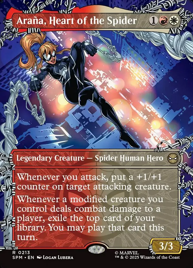 2025 Marvel's Spider-Man Araña, Heart of the Spider #213 rare card image