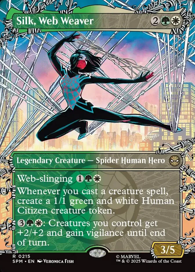 2025 Marvel's Spider-Man Silk, Web Weaver #215 rare card image