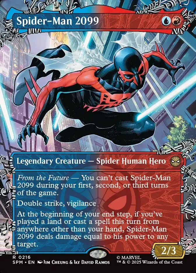 2025 Marvel's Spider-Man Spider-Man 2099 #216 rare card image