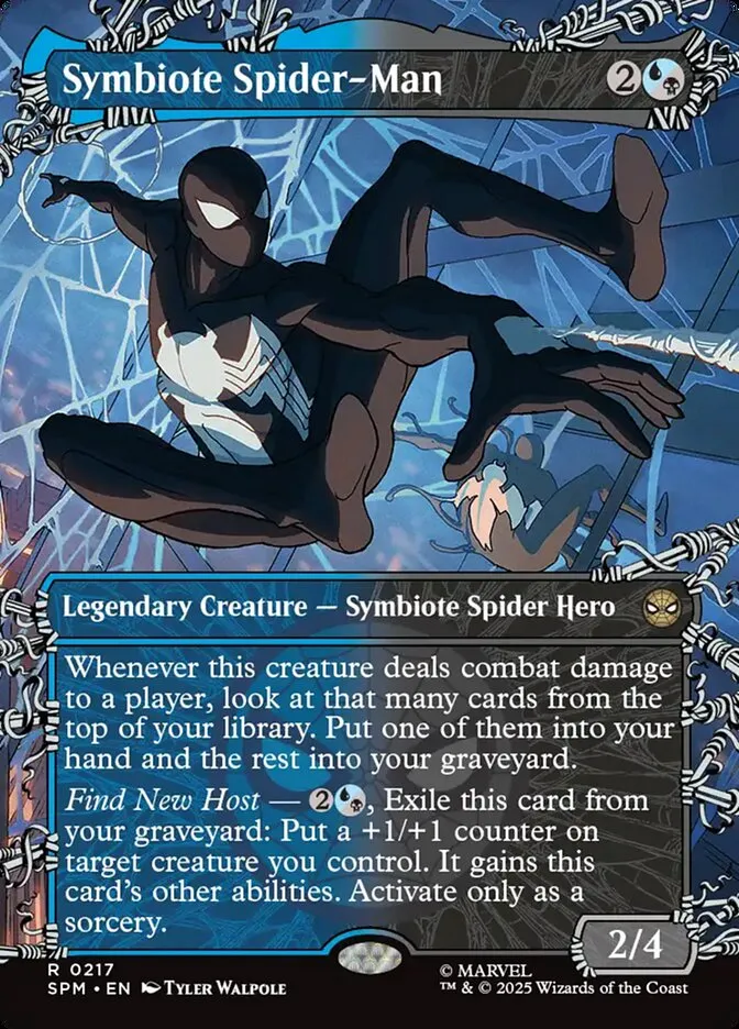 2025 Marvel's Spider-Man Symbiote Spider-Man #217 rare card image