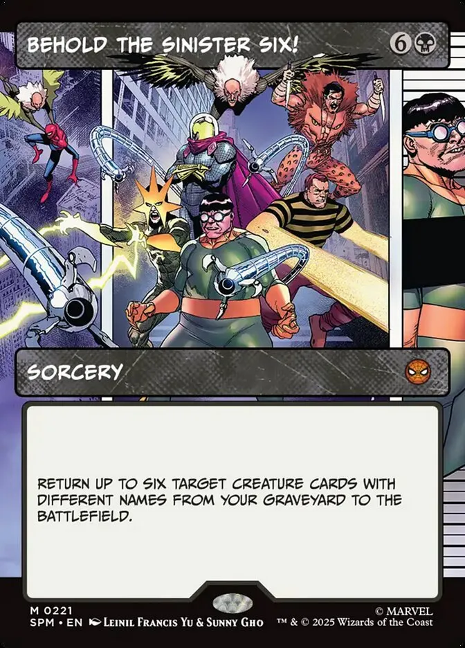 2025 Marvel's Spider-Man Behold the Sinister Six! #221 mythic card image