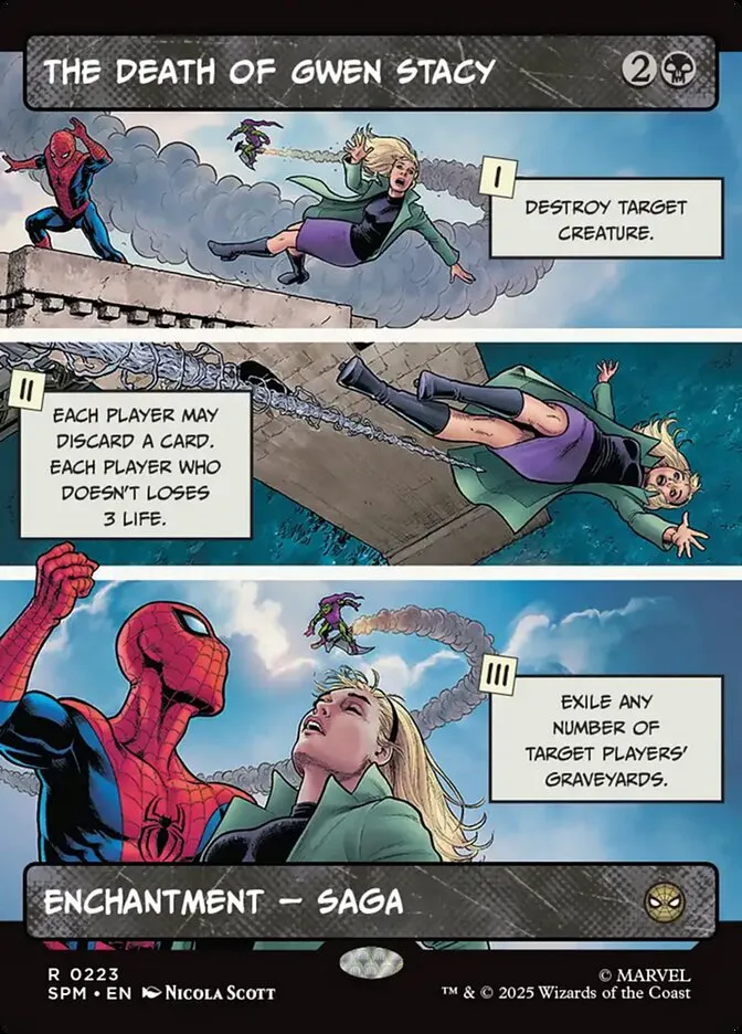 2025 Marvel's Spider-Man The Death of Gwen Stacy #223 rare card image