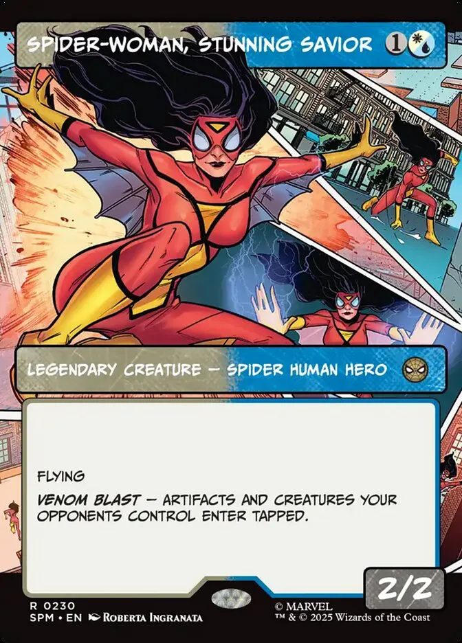 2025 Marvel's Spider-Man Spider-Woman, Stunning Savior #230 rare card image