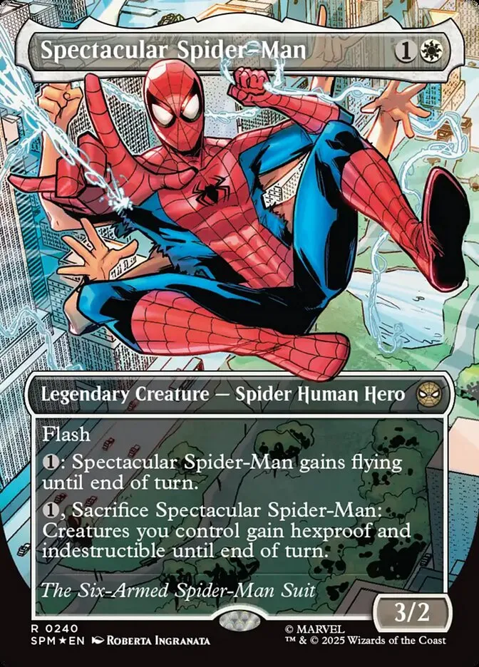 2025 Marvel's Spider-Man Spectacular Spider-Man #240 rare card image