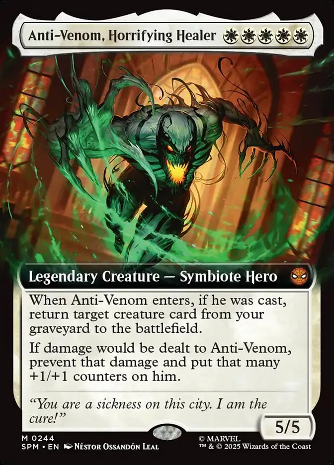 2025 Marvel's Spider-Man Anti-Venom, Horrifying Healer #244 mythic card image