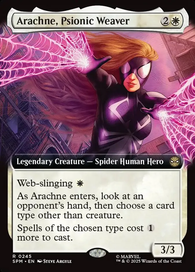 2025 Marvel's Spider-Man Arachne, Psionic Weaver #245 rare card image