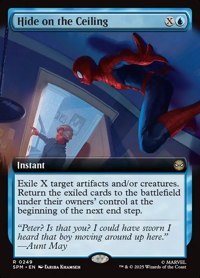 2025 Marvel's Spider-Man Hide on the Ceiling rare #249 rare card image
