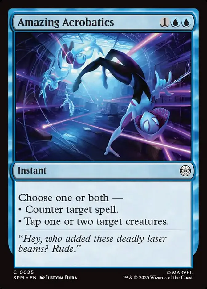 2025 Marvel's Spider-Man Amazing Acrobatics common #25 common card image