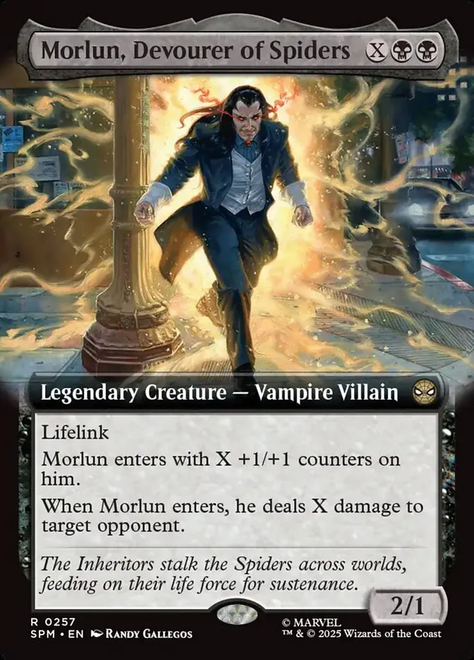 2025 Marvel's Spider-Man Morlun, Devourer of Spiders #257 rare card image