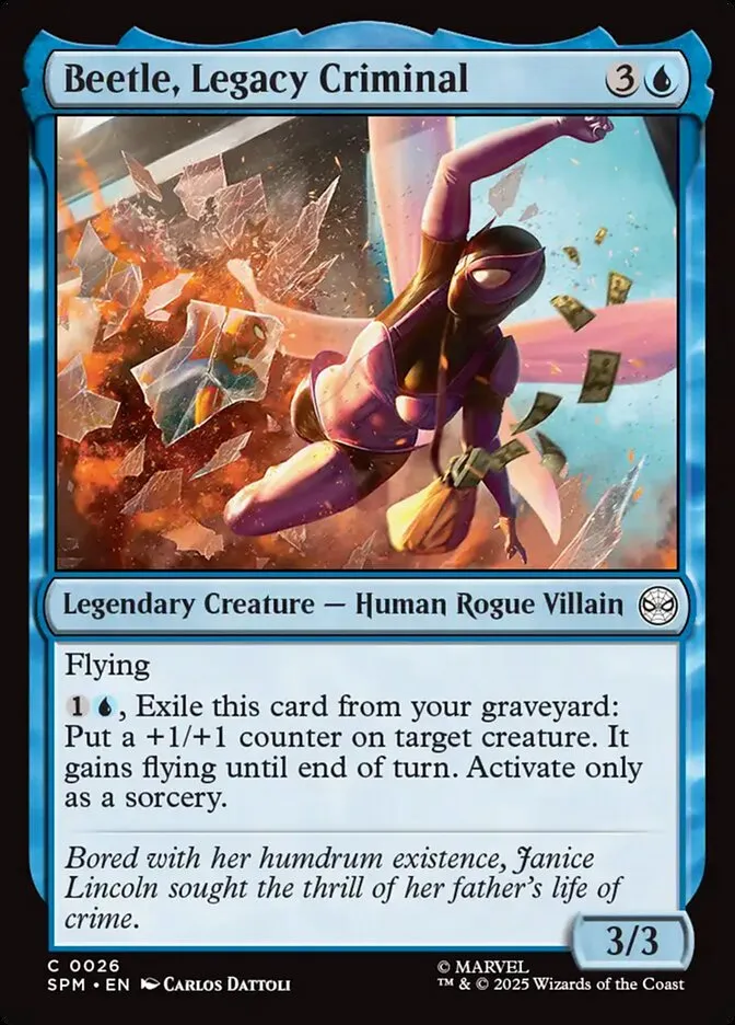2025 Marvel's Spider-Man Beetle, Legacy Criminal common #26 common card image