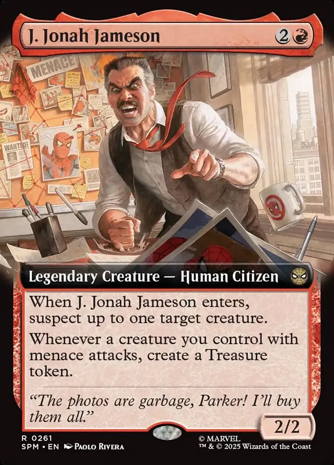 2025 Marvel's Spider-Man J. Jonah Jameson #261 rare card image