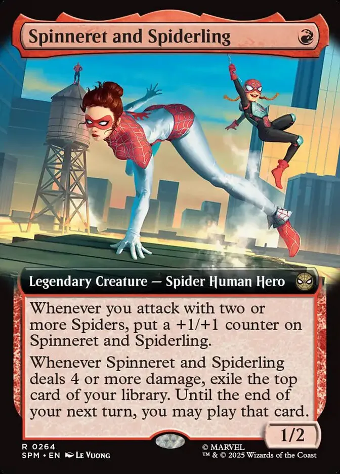 2025 Marvel's Spider-Man Spinneret and Spiderling #264 rare card image