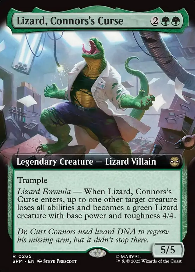 2025 Marvel's Spider-Man Lizard, Connors's Curse #265 rare card image