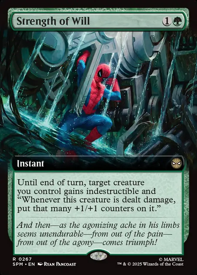 2025 Marvel's Spider-Man Strength of Will #267 rare card image