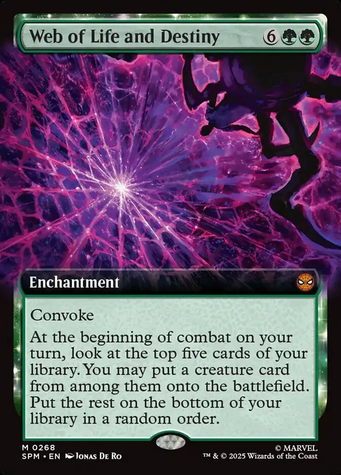 2025 Marvel's Spider-Man Web of Life and Destiny #268 mythic card image