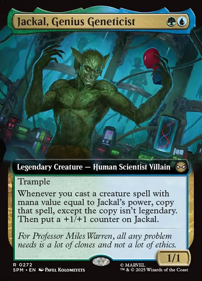 2025 Marvel's Spider-Man Jackal, Genius Geneticist #272 rare card image