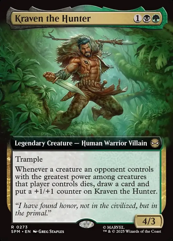 2025 Marvel's Spider-Man Kraven the Hunter #273 rare card image