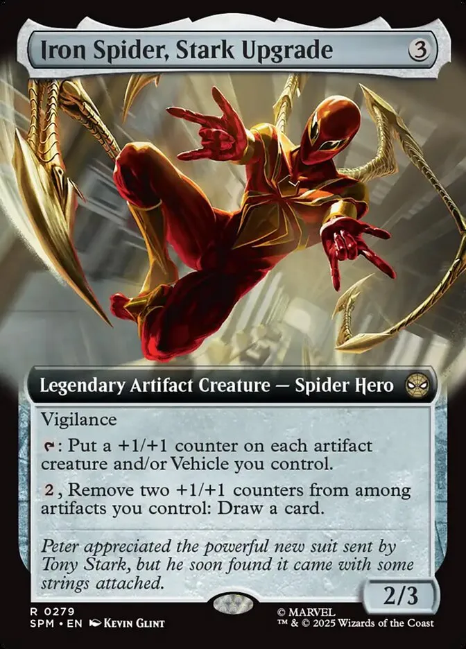 2025 Marvel's Spider-Man Iron Spider, Stark Upgrade #279 rare card image