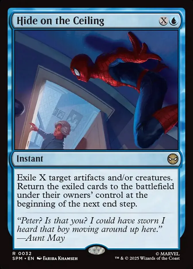 2025 Marvel's Spider-Man Hide on the Ceiling rare #32 rare card image