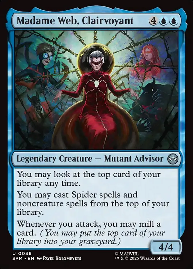 2025 Marvel's Spider-Man Madame Web, Clairvoyant uncommon #36 uncommon card image