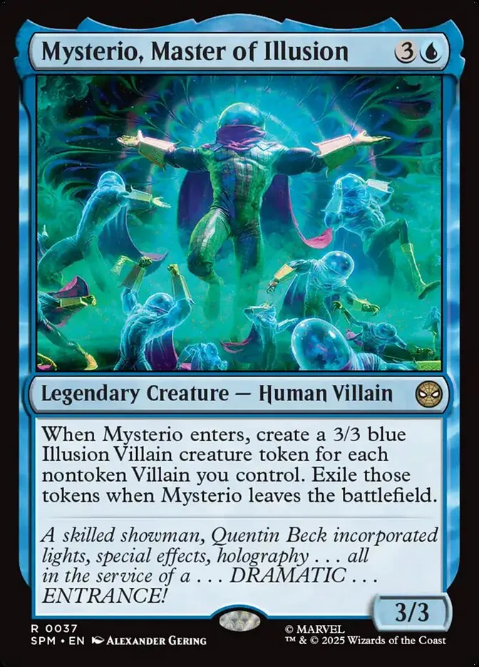 2025 Marvel's Spider-Man Mysterio, Master of Illusion rare #37 rare card image