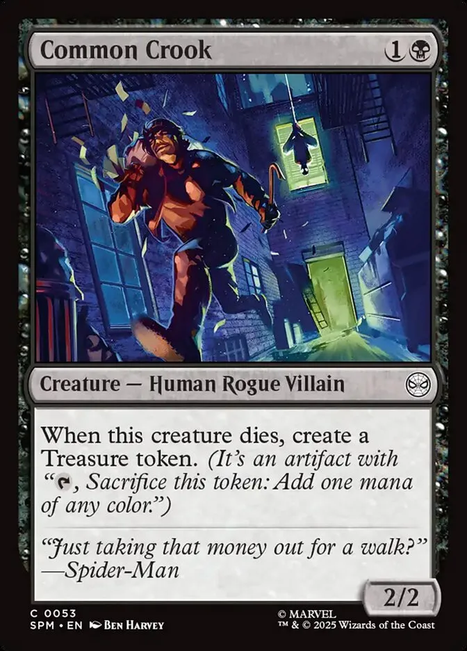 2025 Marvel's Spider-Man Common Crook common #53 common card image
