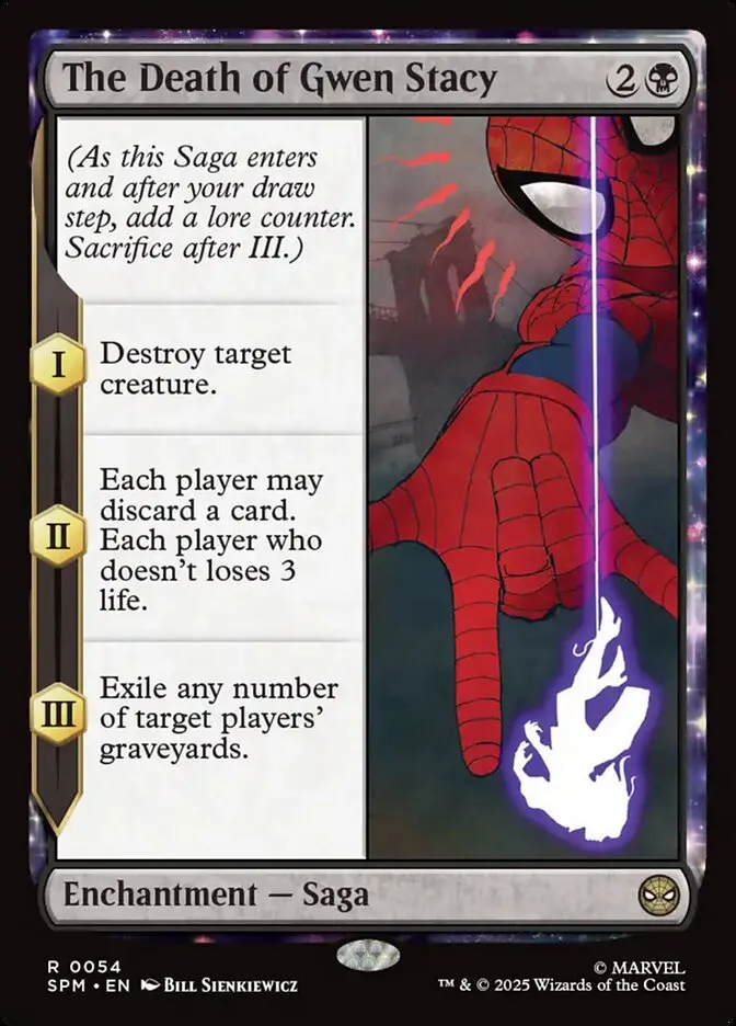 2025 Marvel's Spider-Man The Death of Gwen Stacy rare #54 rare card image