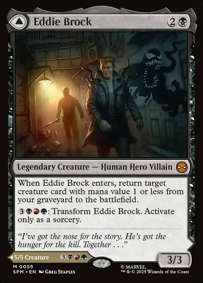 2025 Marvel's Spider-Man Eddie Brock // Venom, Lethal Protector mythic #55 mythic card image