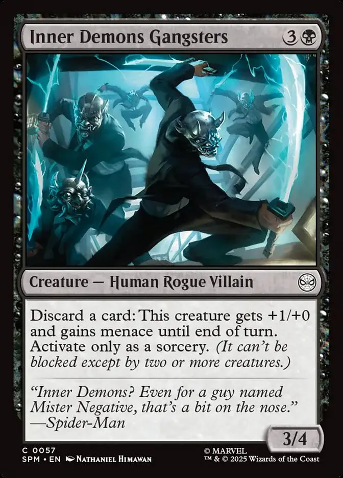 2025 Marvel's Spider-Man Inner Demons Gangsters common #57 common card image