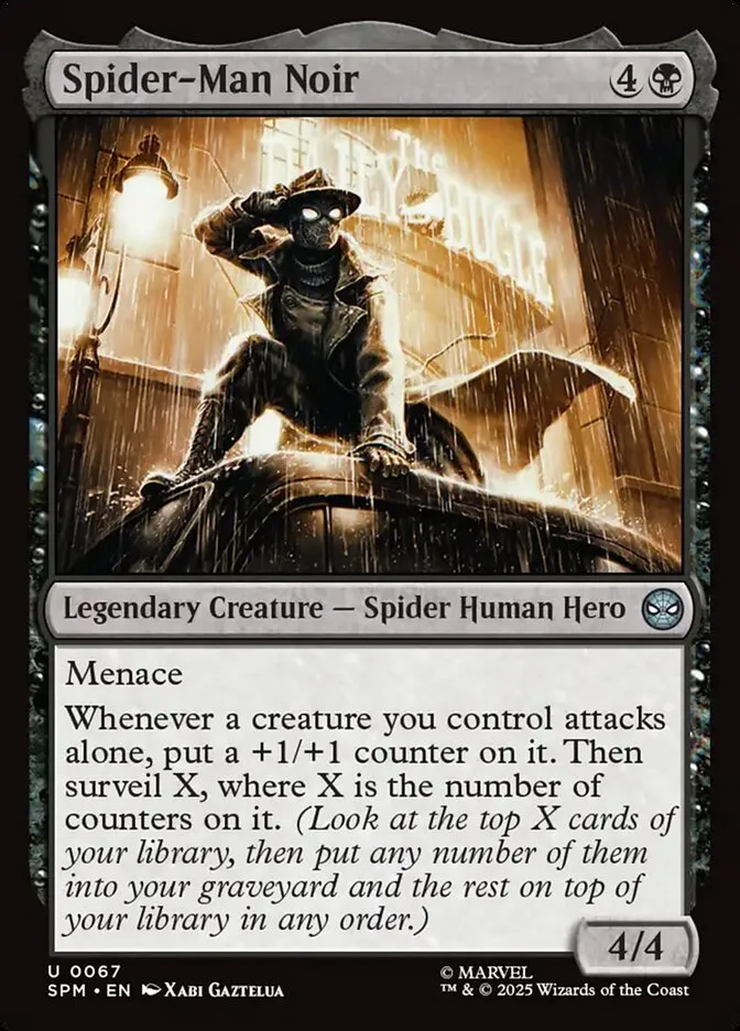 2025 Marvel's Spider-Man Spider-Man Noir uncommon #67 uncommon card image