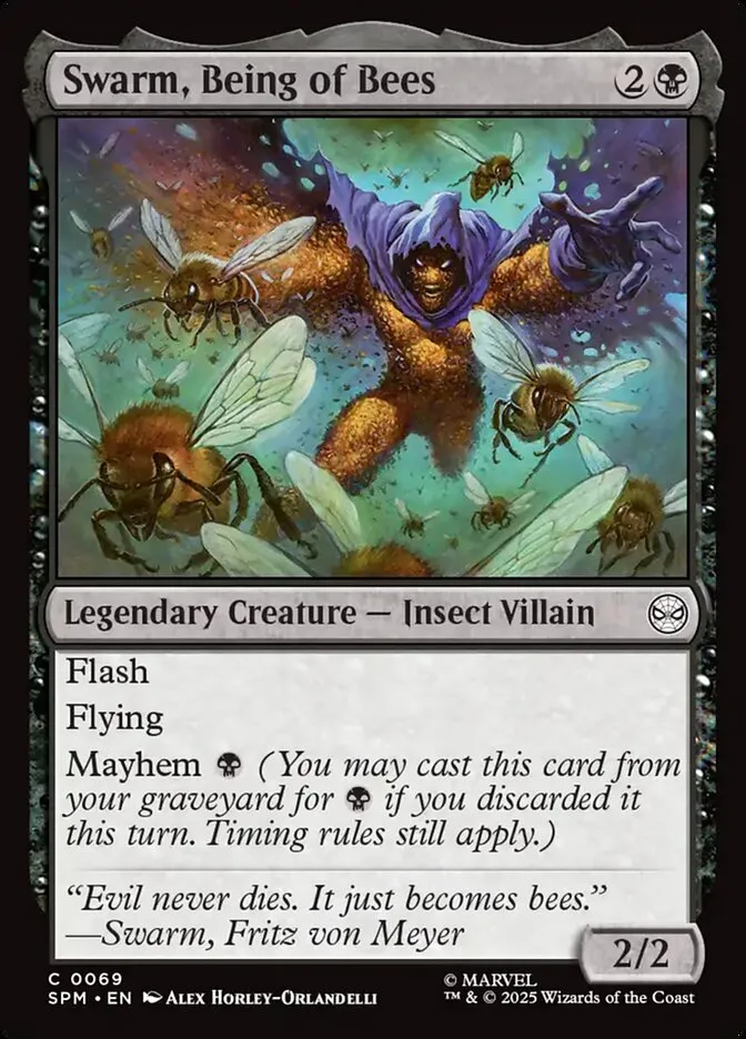 2025 Marvel's Spider-Man Swarm, Being of Bees common #69 common card image