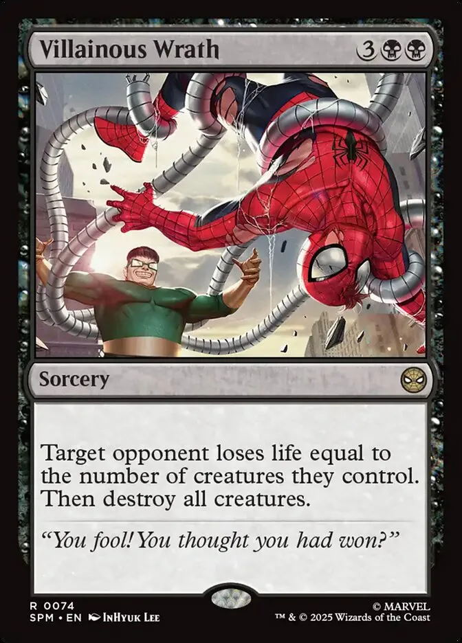 2025 Marvel's Spider-Man Villainous Wrath rare #74 rare card image